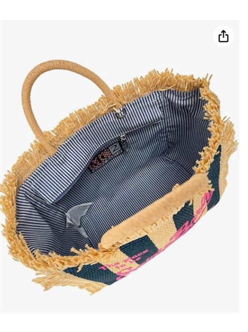 colette straw n stripes pop v 61 emb MC2 SAINT BARTH | COL-TEX0001-01467.01467H